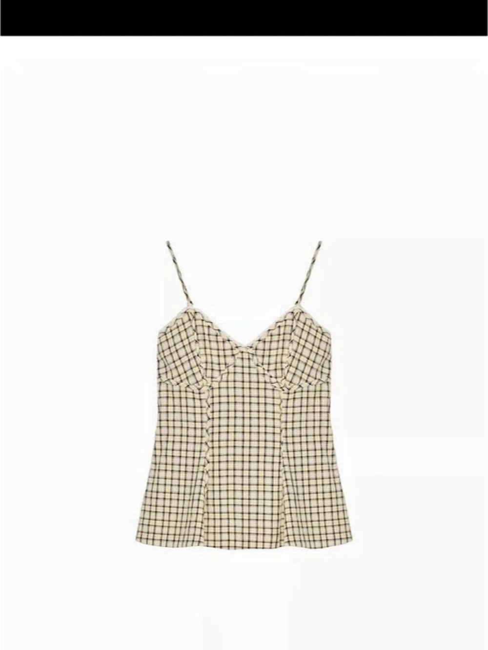 Zara Gingham Camisole in Yellow & Black Like New